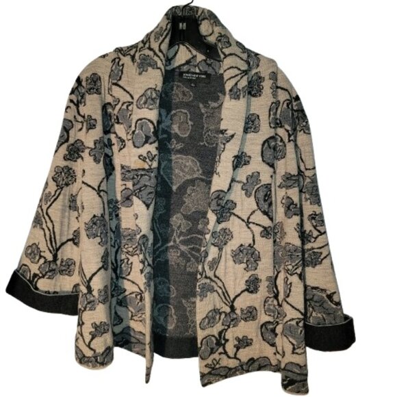 Jones New York Collection 100% Merino Wool Sweater Jacket/Cardigan Size Large - Picture 1 of 4